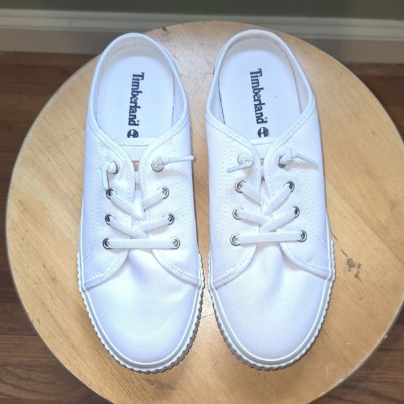 Timberland White Skyla Bay Mules Size 7 - Brand New - Picture 6 of 11